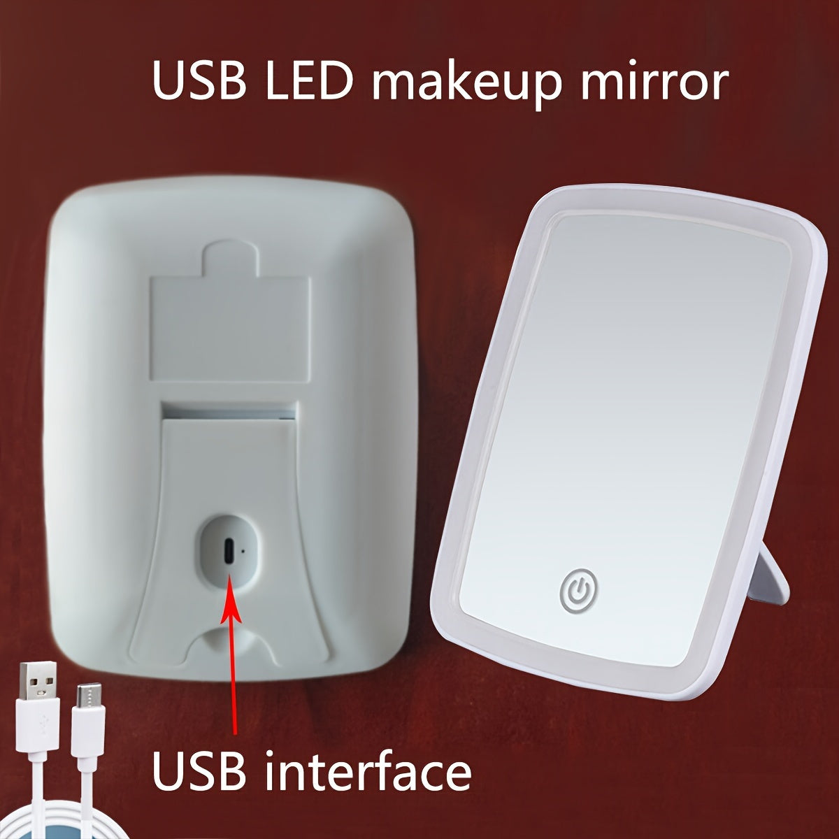 Komakter LED Make-up Spiegel – Perfekte Beleuchtung für dein Styling