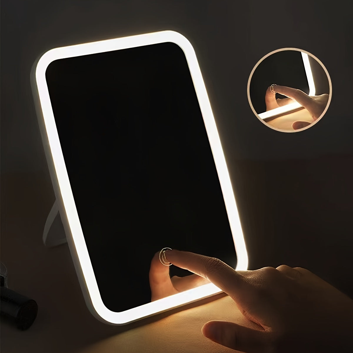 Komakter LED Make-up Spiegel – Perfekte Beleuchtung für dein Styling