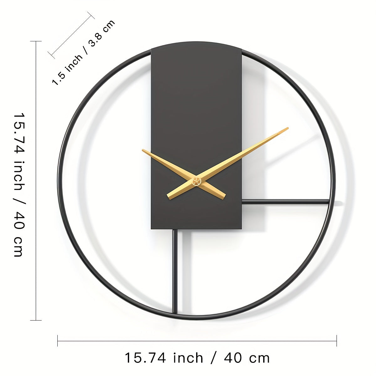 GoldTime – Moderne Wanduhr mit goldenen Zeigern