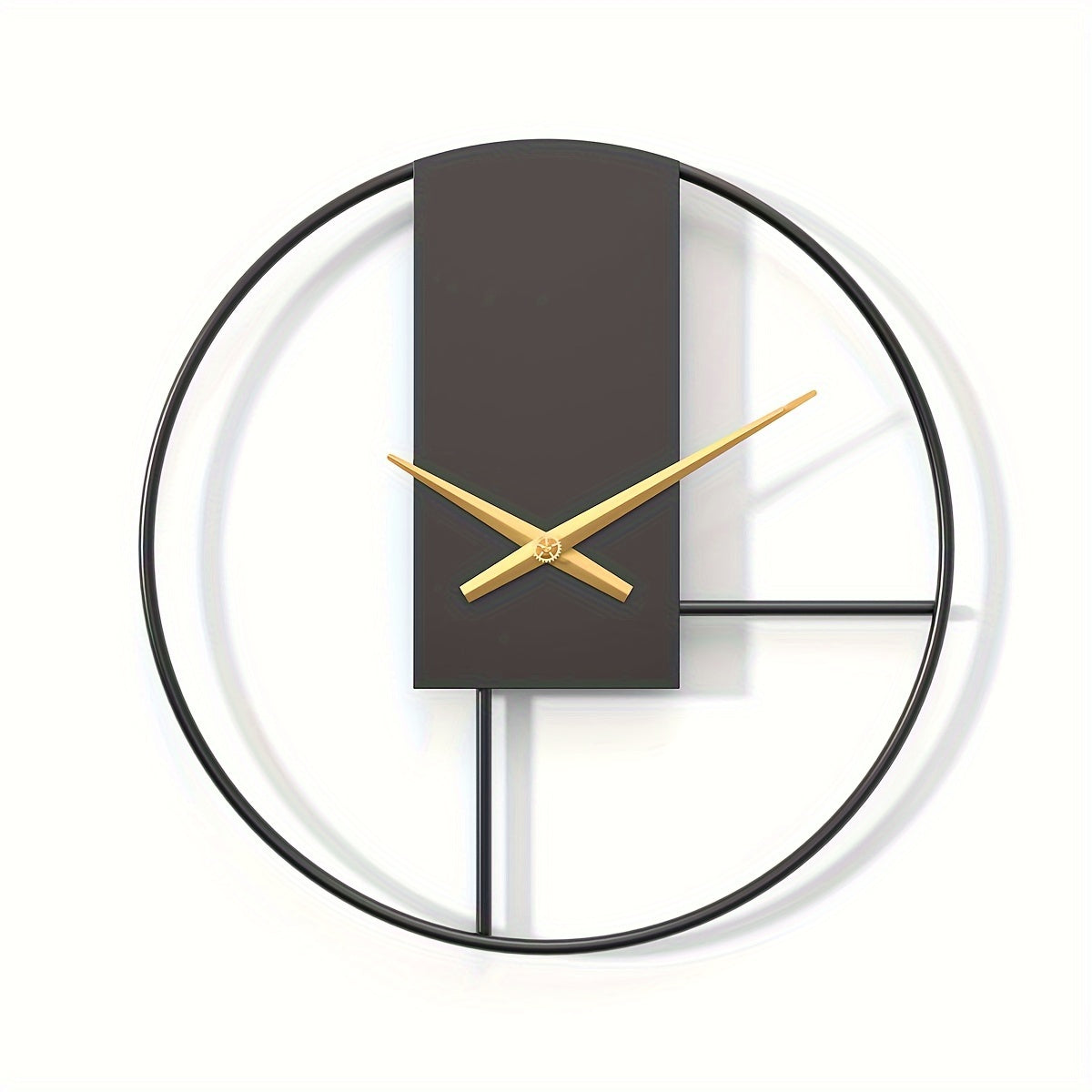 GoldTime – Moderne Wanduhr mit goldenen Zeigern