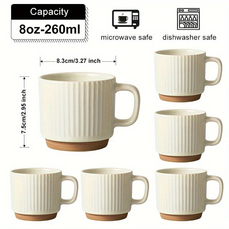 CeramicEssence – Stilvolles Kaffeetassen-Set für 6