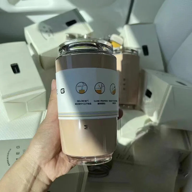 Edelstahl Smeg Getränkebecher für Reisen Auto einfach zum mitnehmen (240ml Thermoskanne)