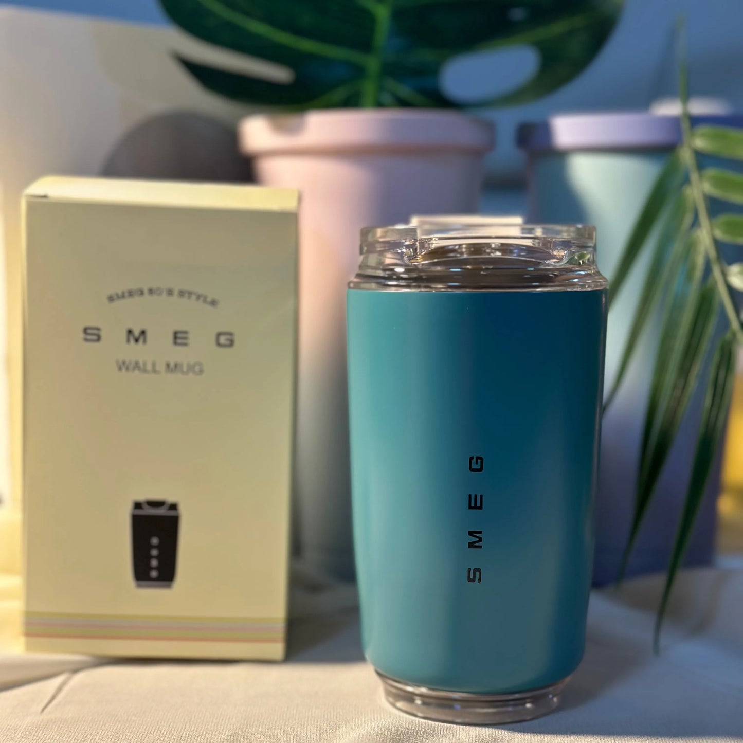 Edelstahl Smeg Getränkebecher für Reisen Auto einfach zum mitnehmen (240ml Thermoskanne)