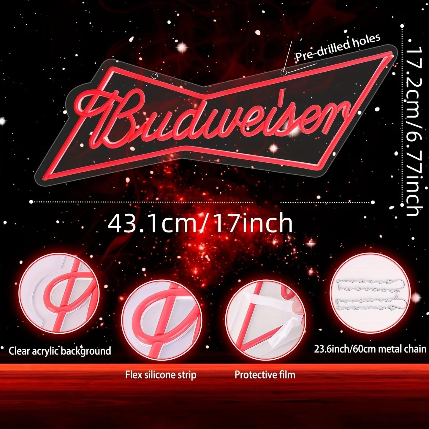 Budweiser Logo Bier Neon Licht