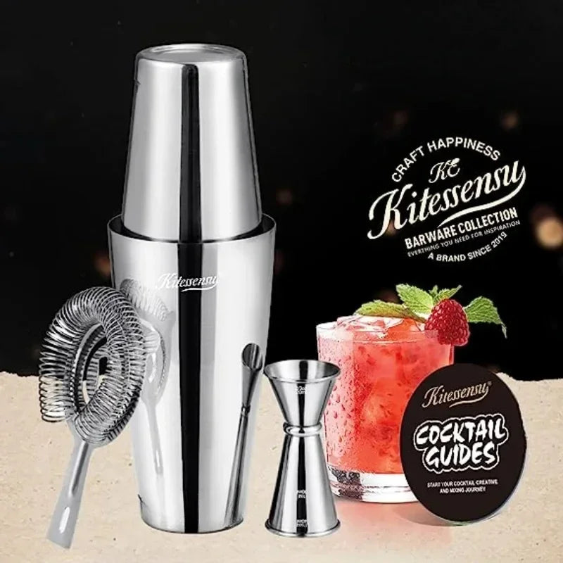 Ein Cocktail Mixer Shaker Set, 4-teilig