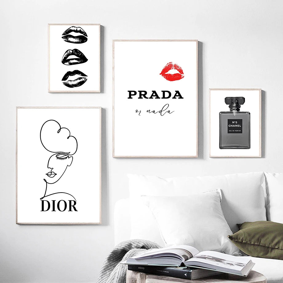Mode Luxus druck Poster für Damen