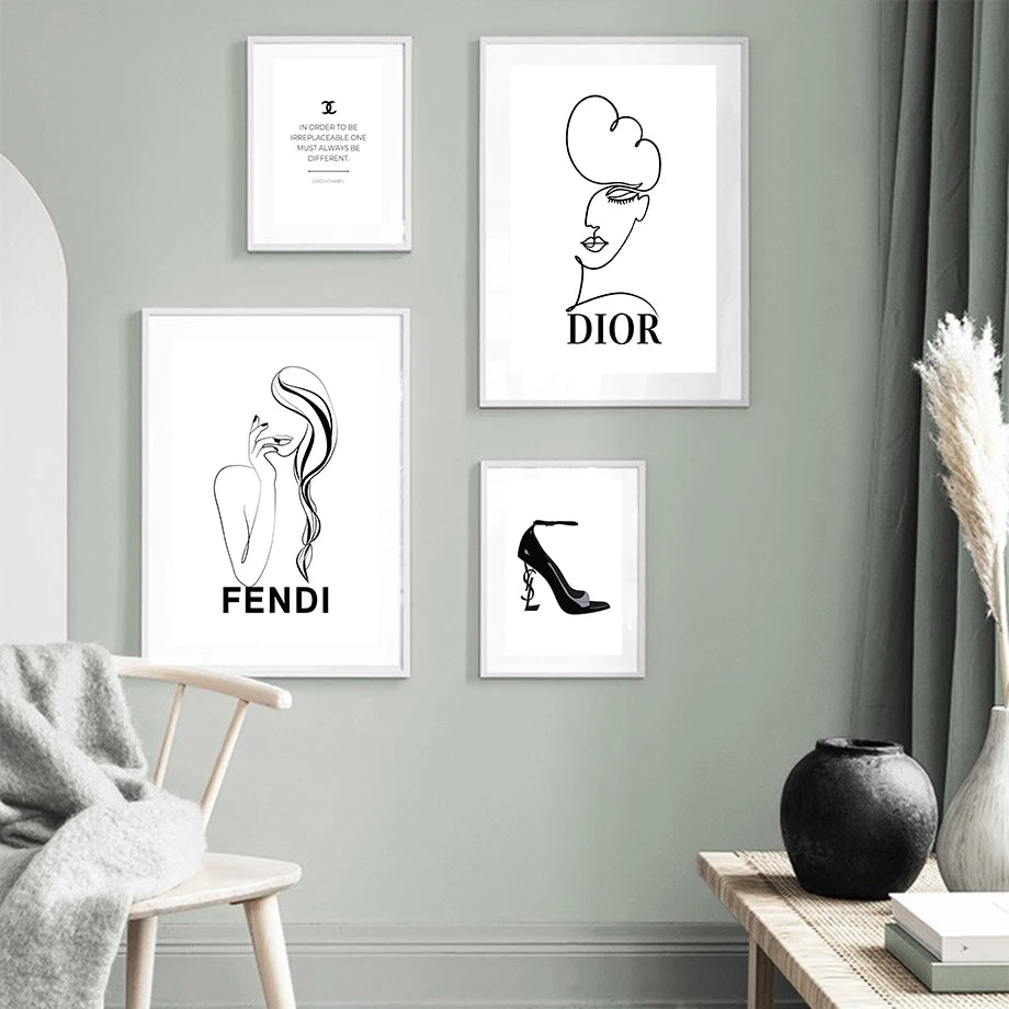 Mode Luxus druck Poster für Damen