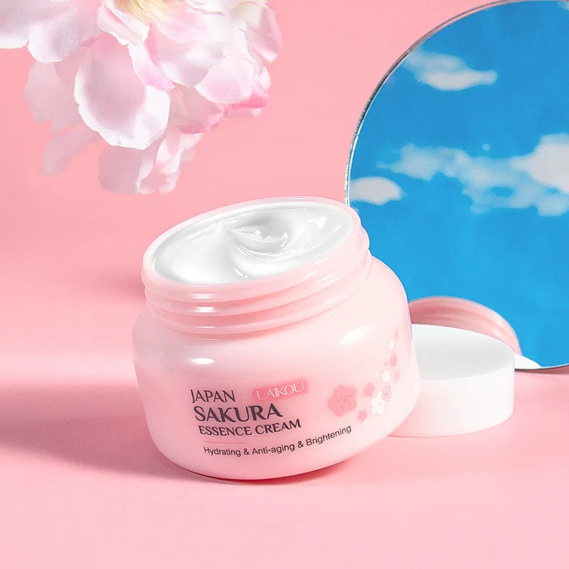 LAIKOU 60g Japan Sakura Essence Kirschblüten Gesichtscreme - koreanische Hautpflege