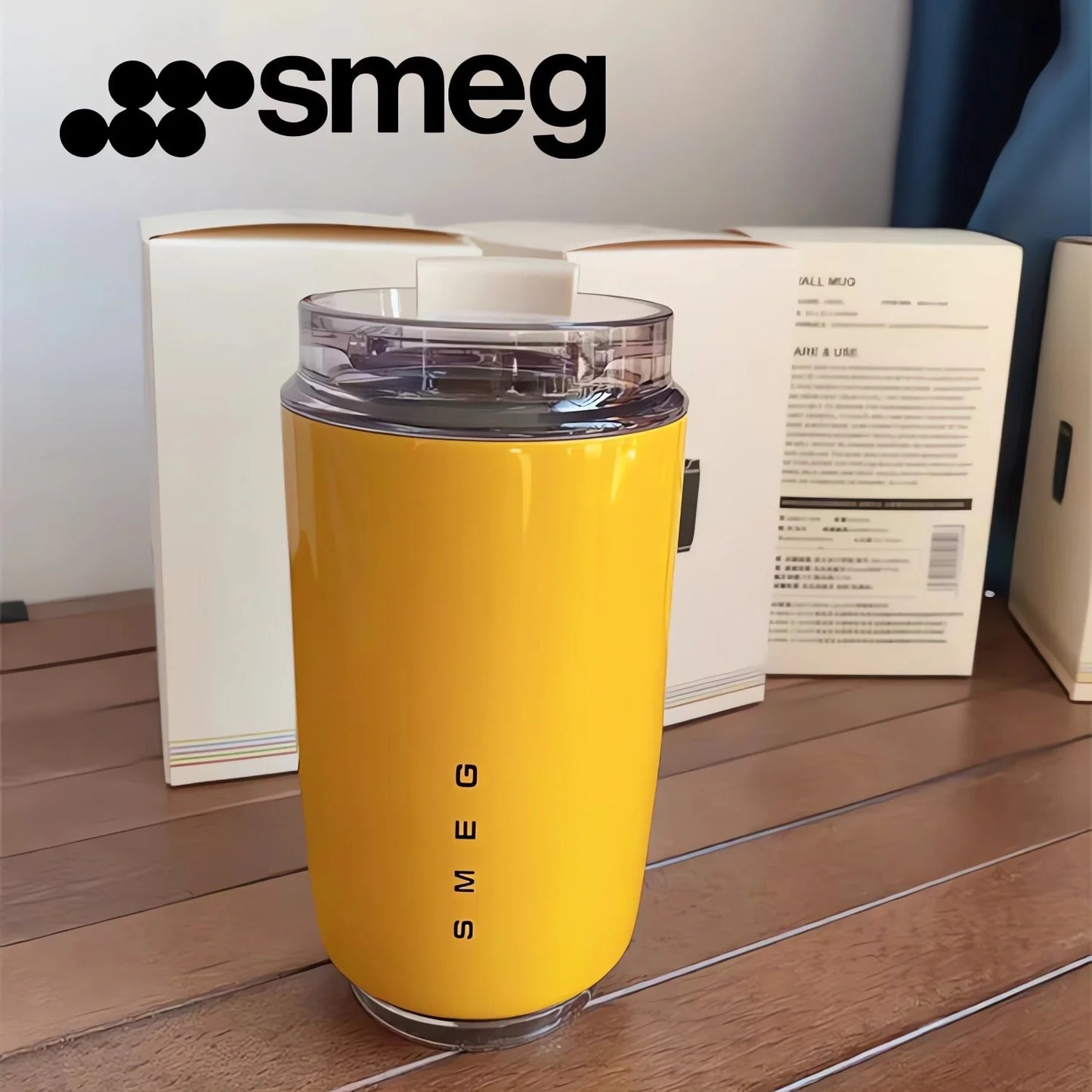 Edelstahl Smeg Getränkebecher für Reisen Auto einfach zum mitnehmen (240ml Thermoskanne)