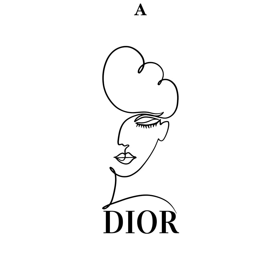 Mode Luxus druck Poster für Damen