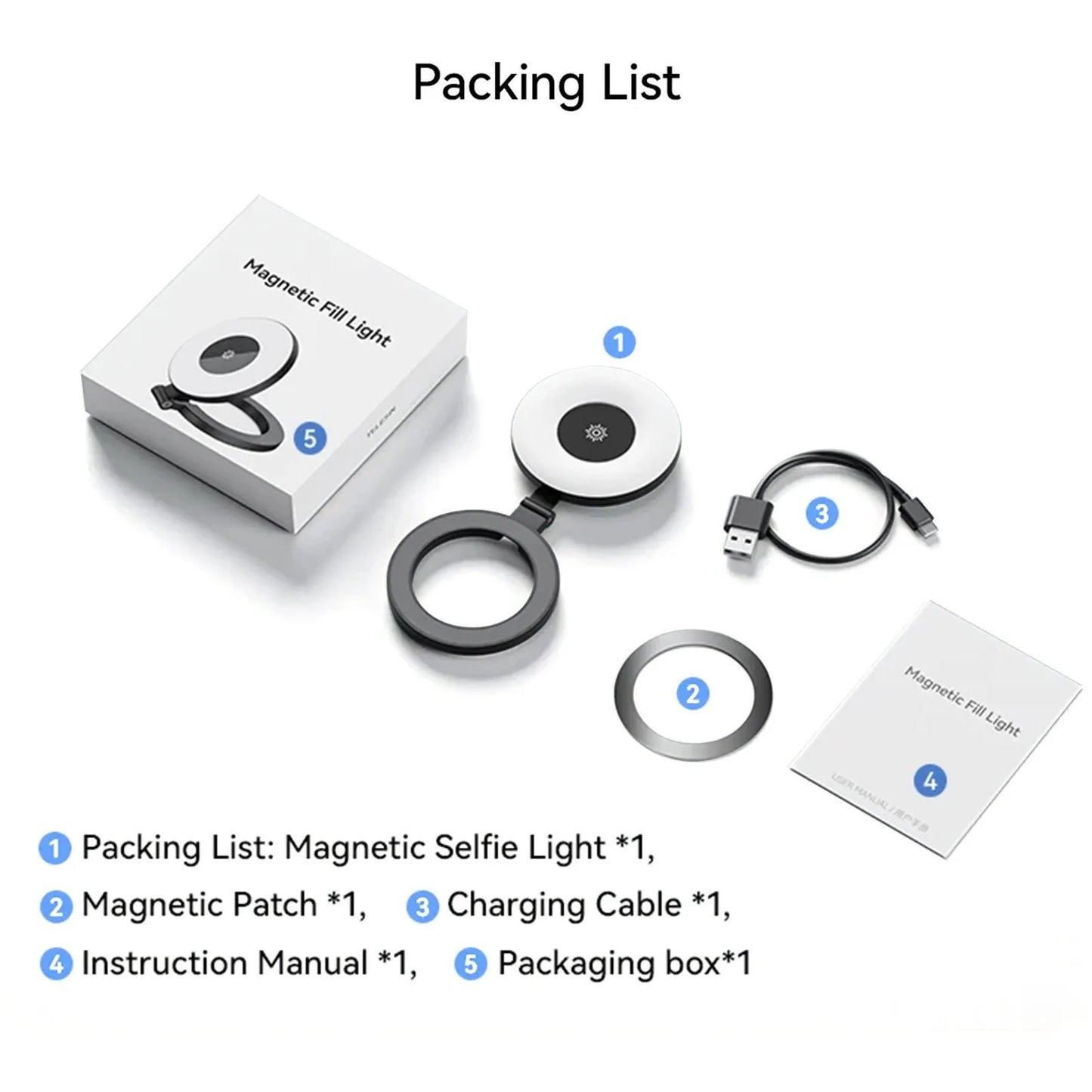 Magnetisches Selfie Ringlicht für ihr Smartphone