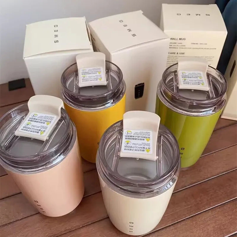 Edelstahl Smeg Getränkebecher für Reisen Auto einfach zum mitnehmen (240ml Thermoskanne)