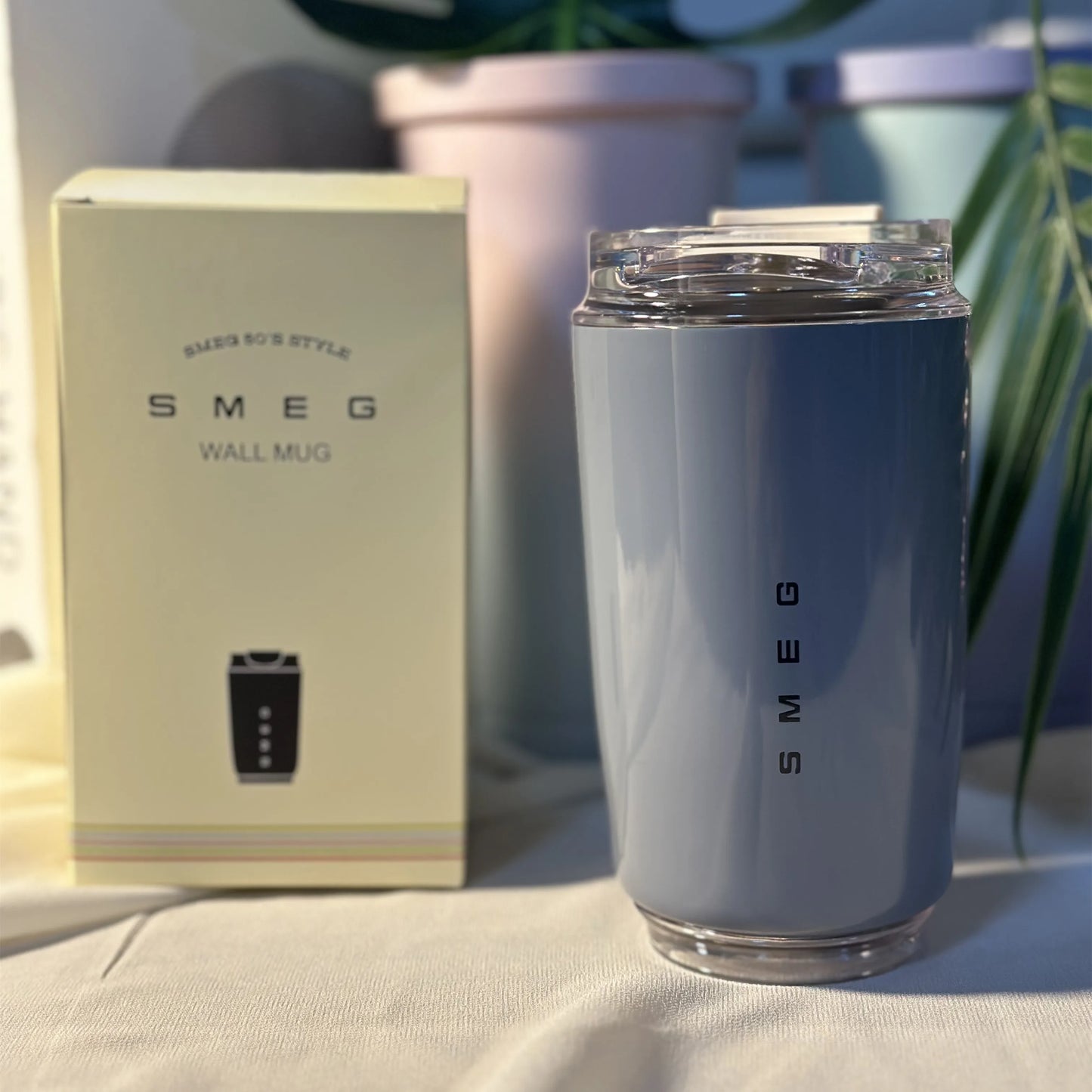 Edelstahl Smeg Getränkebecher für Reisen Auto einfach zum mitnehmen (240ml Thermoskanne)