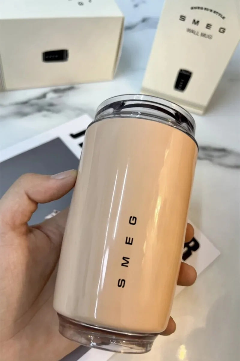 Edelstahl Smeg Getränkebecher für Reisen Auto einfach zum mitnehmen (240ml Thermoskanne)