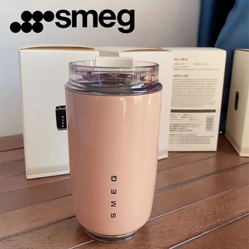 Edelstahl Smeg Getränkebecher für Reisen Auto einfach zum mitnehmen (240ml Thermoskanne)
