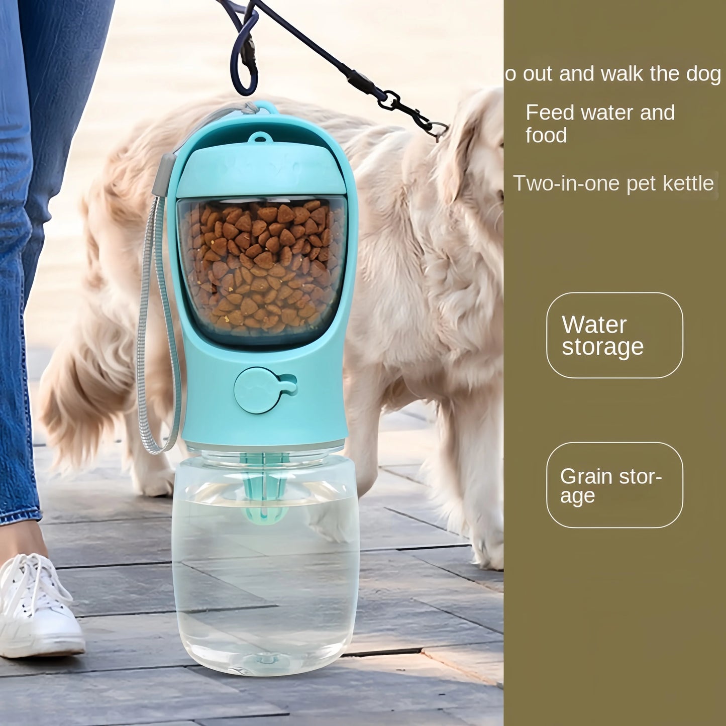Tragbare Hunde&Katze Flasche mit Multi funktion für Futter&Wasser