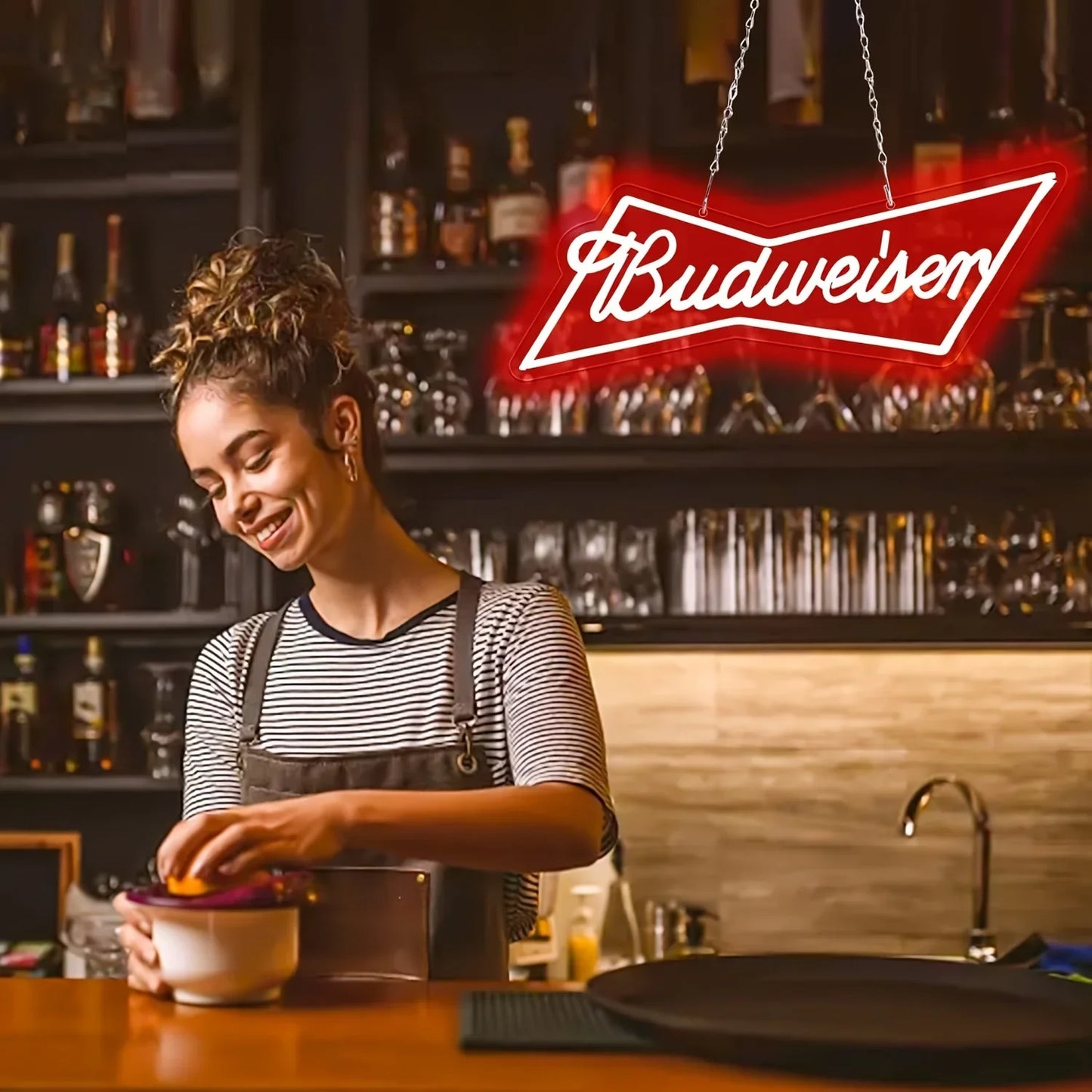 Budweiser Logo Bier Neon Licht