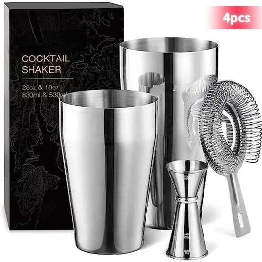 Ein Cocktail Mixer Shaker Set, 4-teilig